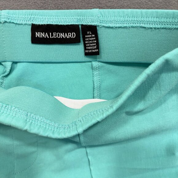 Nina Leonard XL Mint Green Stretch Pants Control Top Work Casual Plus Size - Picture 3 of 10
